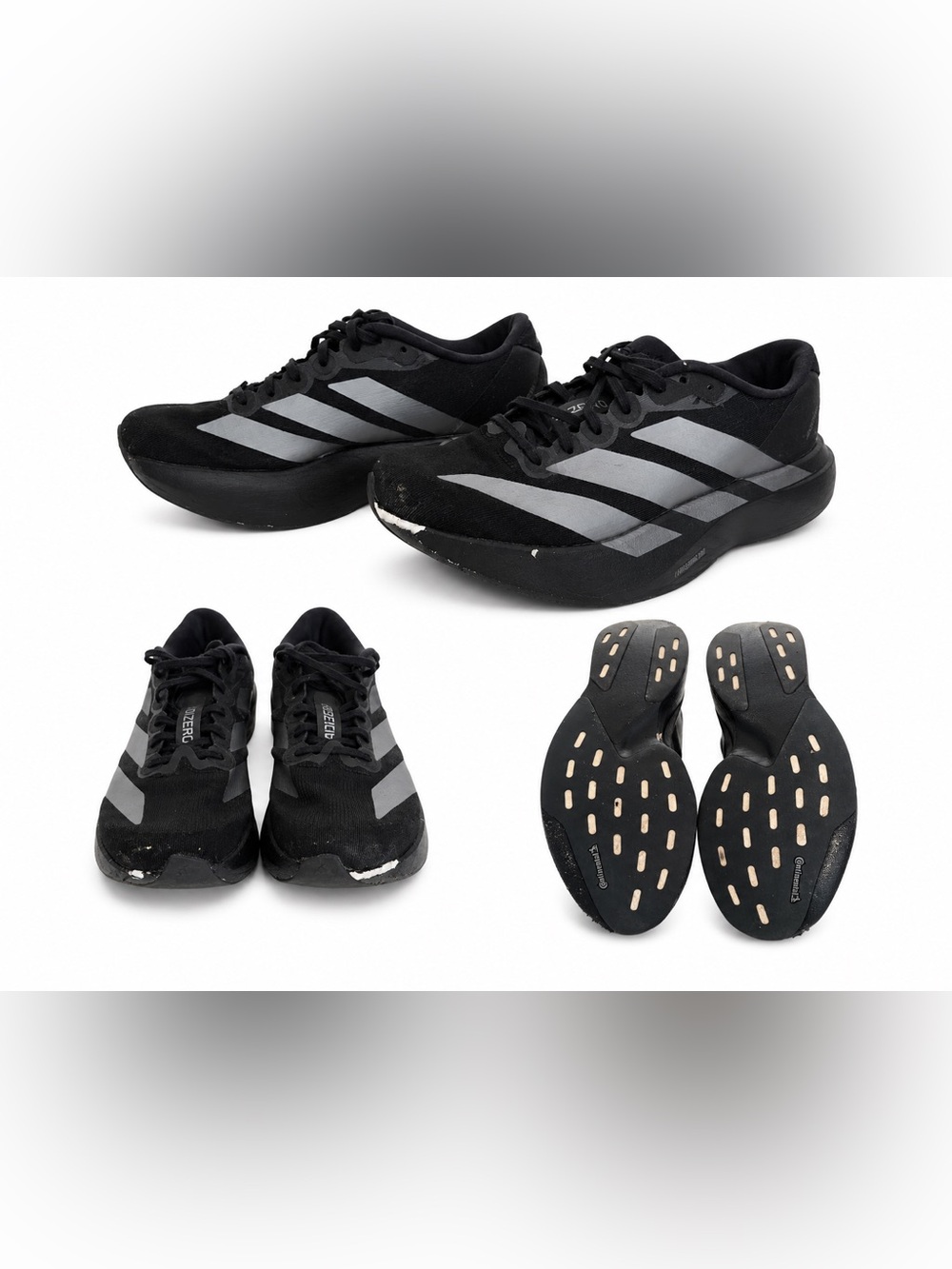 Adidas Adizero Running Shoes | Women’s Size 6.5 | Black | Continental Sole
